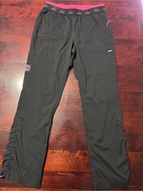 Koi Black Scrub Pants with Pink Trim